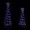 Northlight LED Lighted Spiral Outdoor Christmas Trees - 3' and 4' - Multicolor Lights - Set of 2